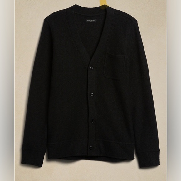 Banana Republic BOUCLE CARDIGAN Men's Dark Cardigan - Picture 1 of 5